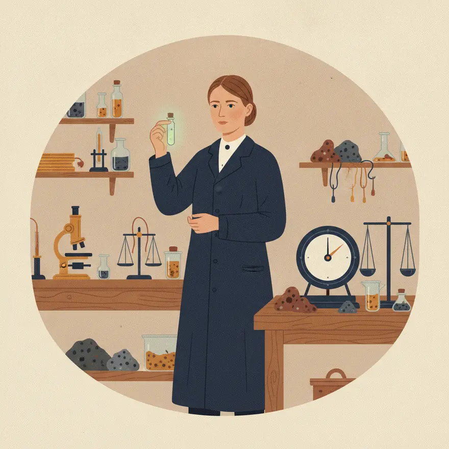 Curie measures the radiation coming from inside the atom.